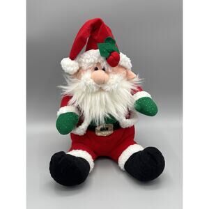 Vtg Santa Claus Plush Doll 13 Inch Stuffed Toy International Silver Co No Tag